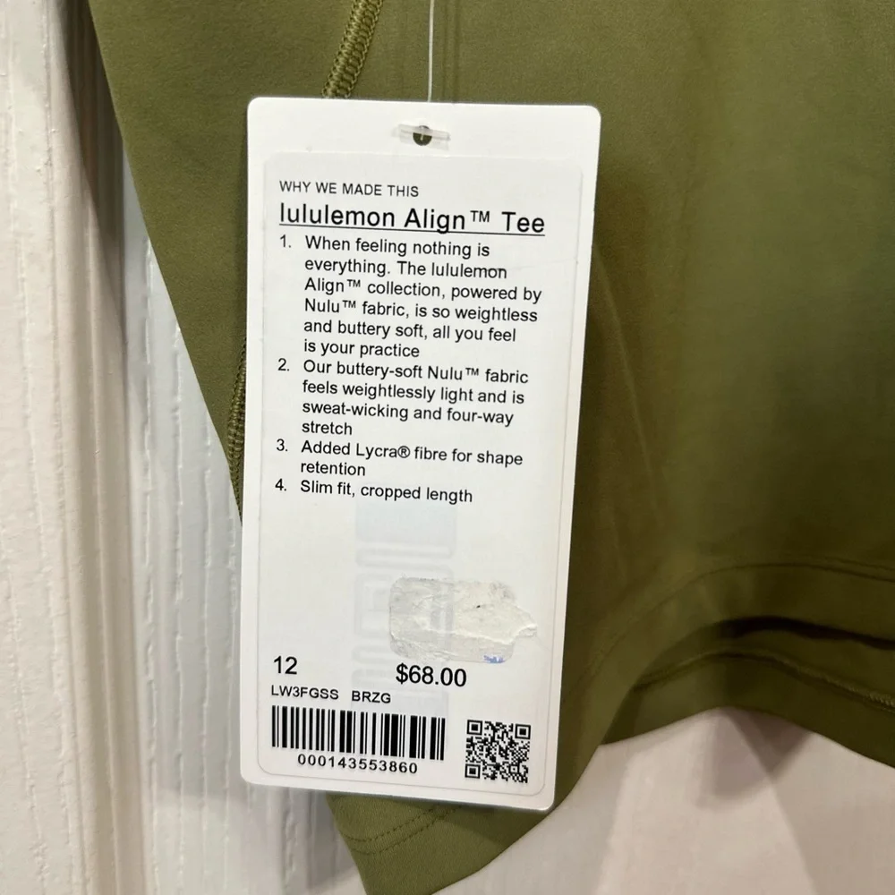 Lululemon Lululemon Align V-Neck Tee size 12